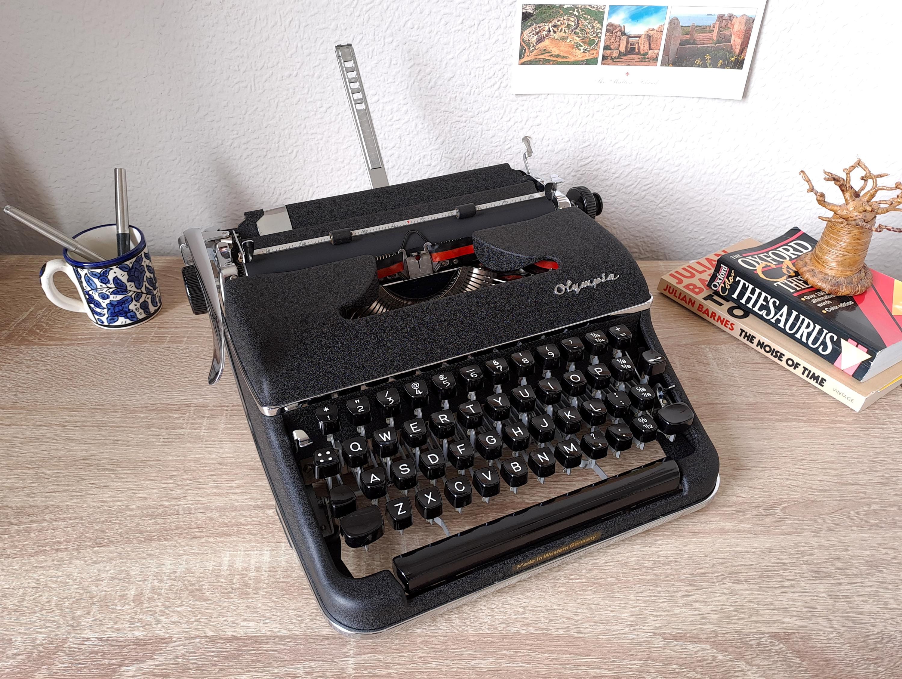 Olympia SM2 Black Typewriter, New Platen