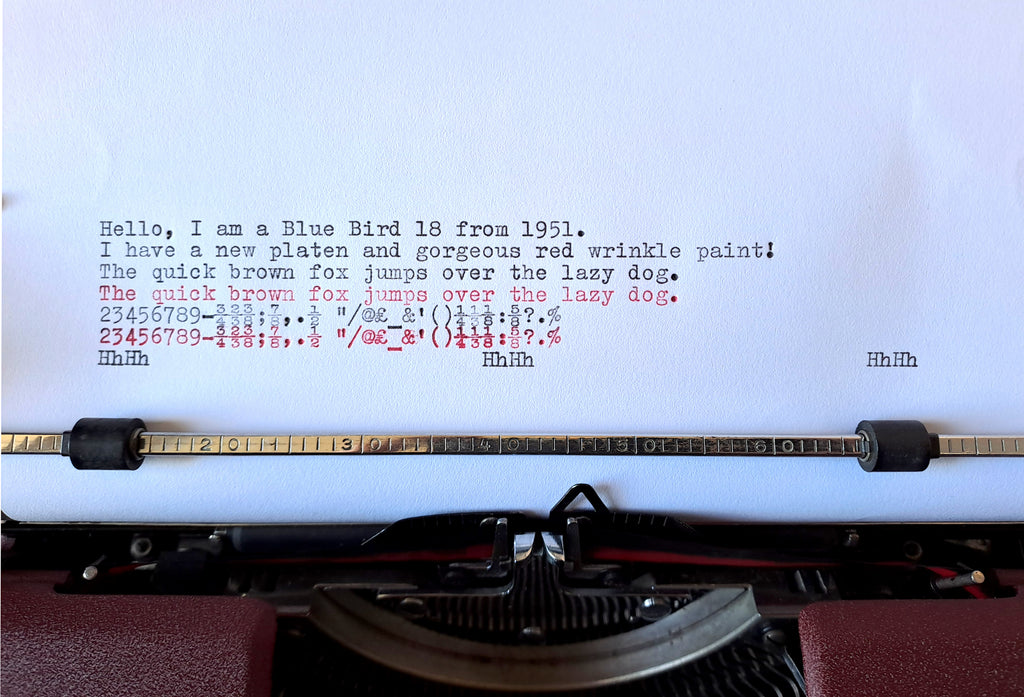 Blue Bird 18 Typewriter