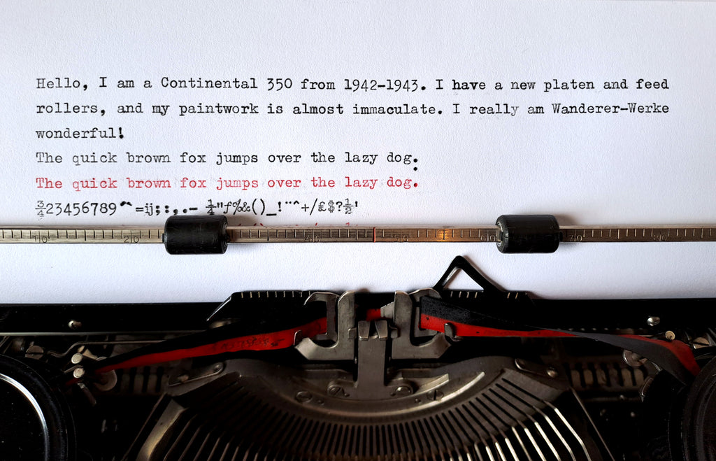 Continental 350 Typewriter, New Platen