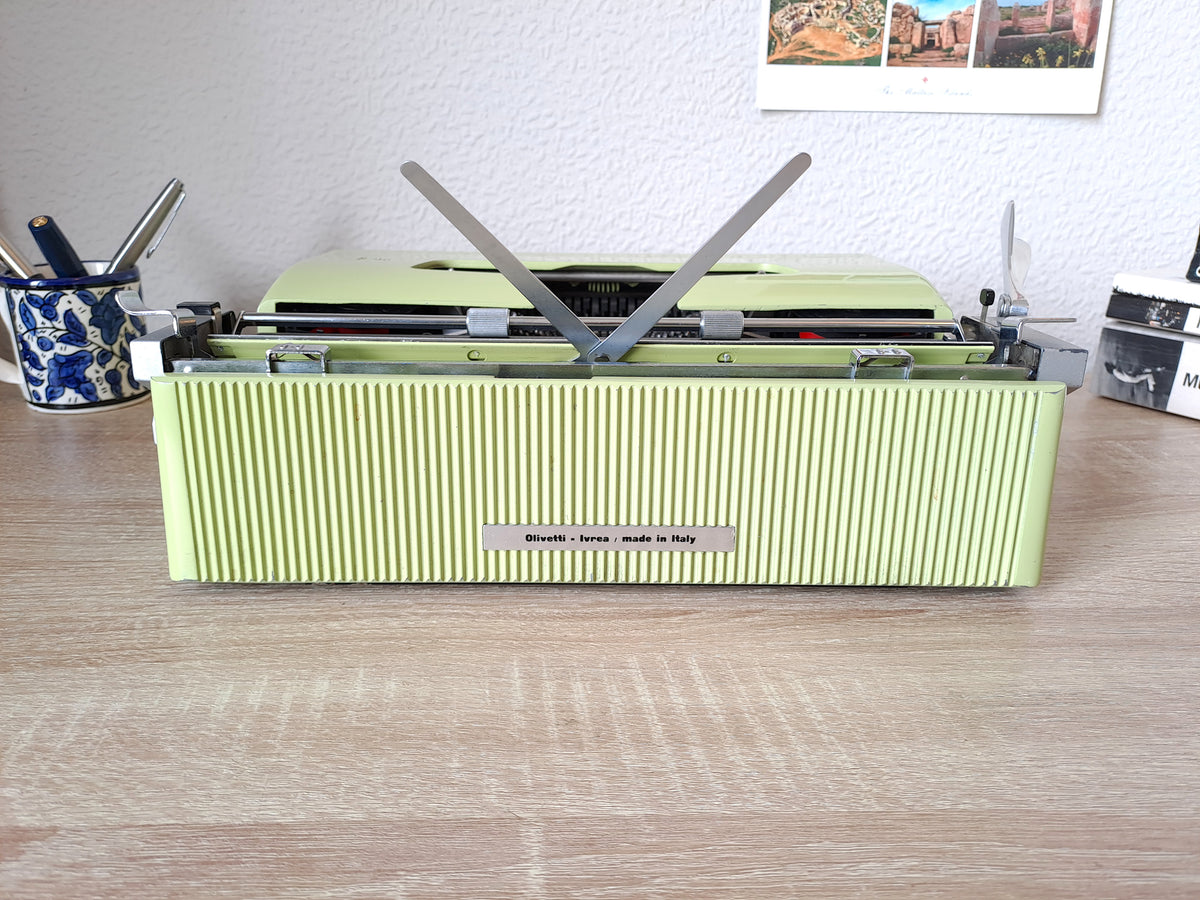 Green Olivetti Lettera 32 Typewriter