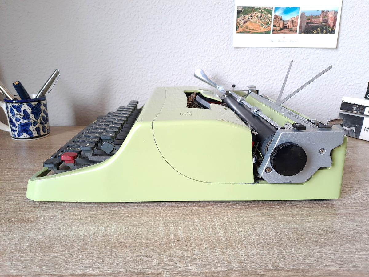 Green Olivetti Lettera 32 Typewriter