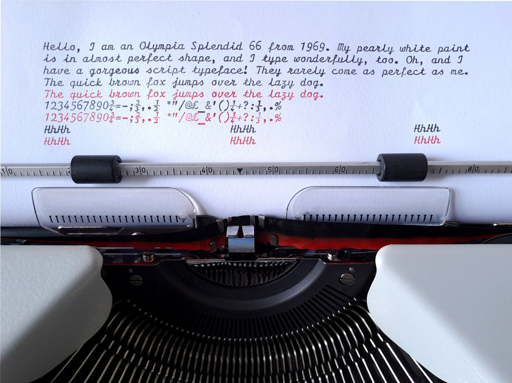 Script (cursive) Olympia Splendid 66 Typewriter