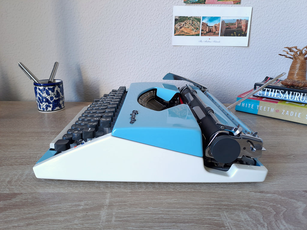 Custom-painted Script (cursive) Olympia SF Typewriter