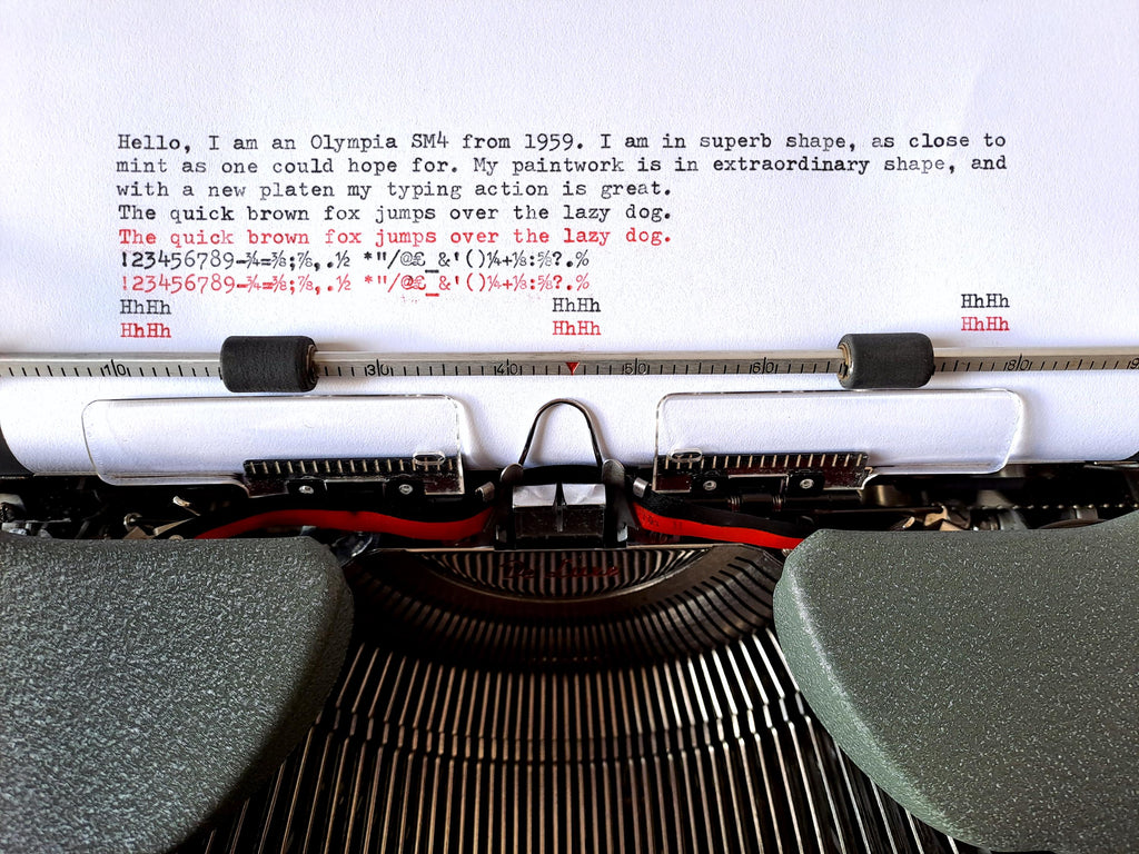 Olympia SM4 Typewriter, New Platen
