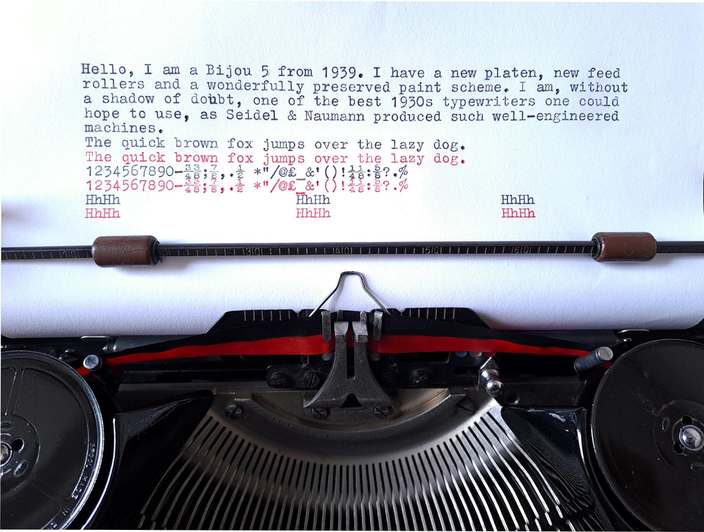 Bijou 5 Typewriter, New Platen